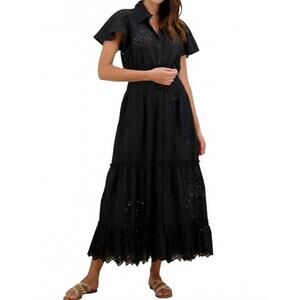 NEW RUBYYAYA mallorca maxi dress in black